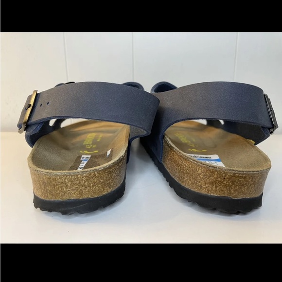 Birkenstock Milano Men’s Sandals 10M 43 EU Navy Leather Soft Footbed Slingback - Picture 10 of 16